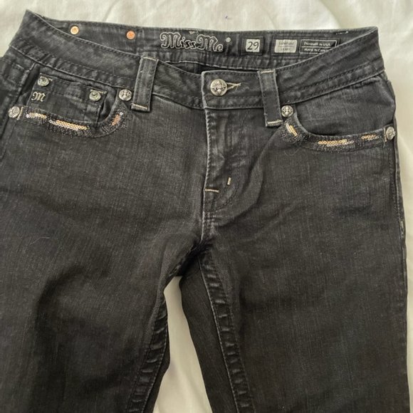 Miss Me Women's Black Signature Skinny Size 29 - Picture 4 of 6